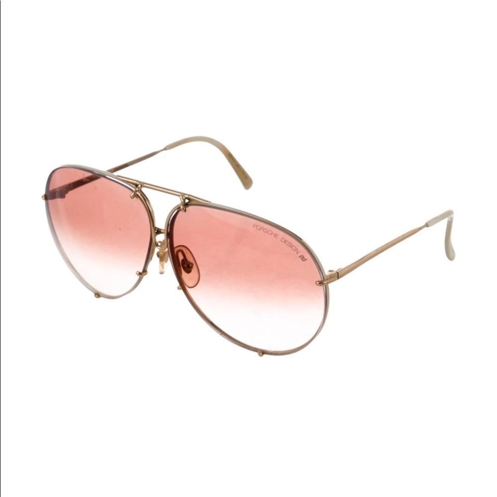 RARE PORSCHE TINTED PINK SUNSET AVIATORS